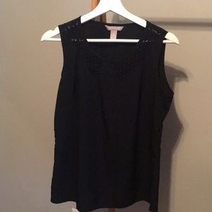 Banana Republic dark navy/black blouse